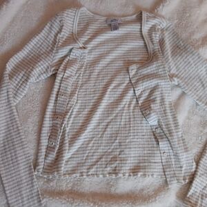 Womens Striped Cardigan